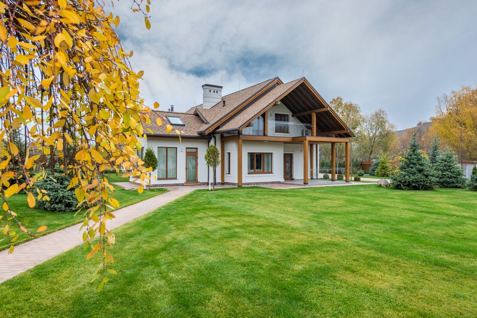 Beautifully sided home exterior with fresh insulation